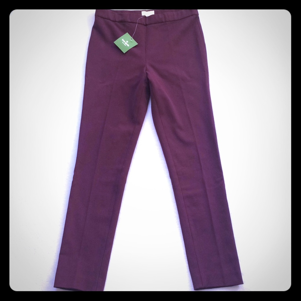 Kate Spade bi-stretch pant in deepcherry sz 2